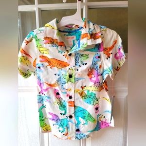 Boys dino button up